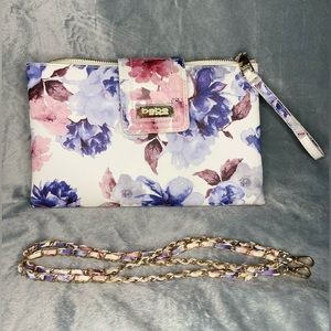BEBE Melissa floral vinyl crossbody bag *USED*
